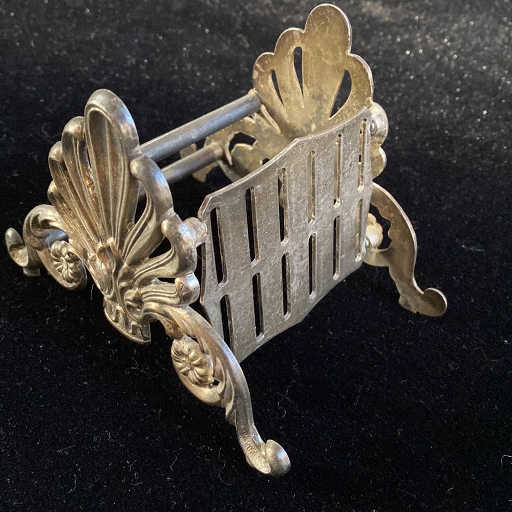 Vintage Leonard Silver Plated Neoclassical Knife Rests Italy